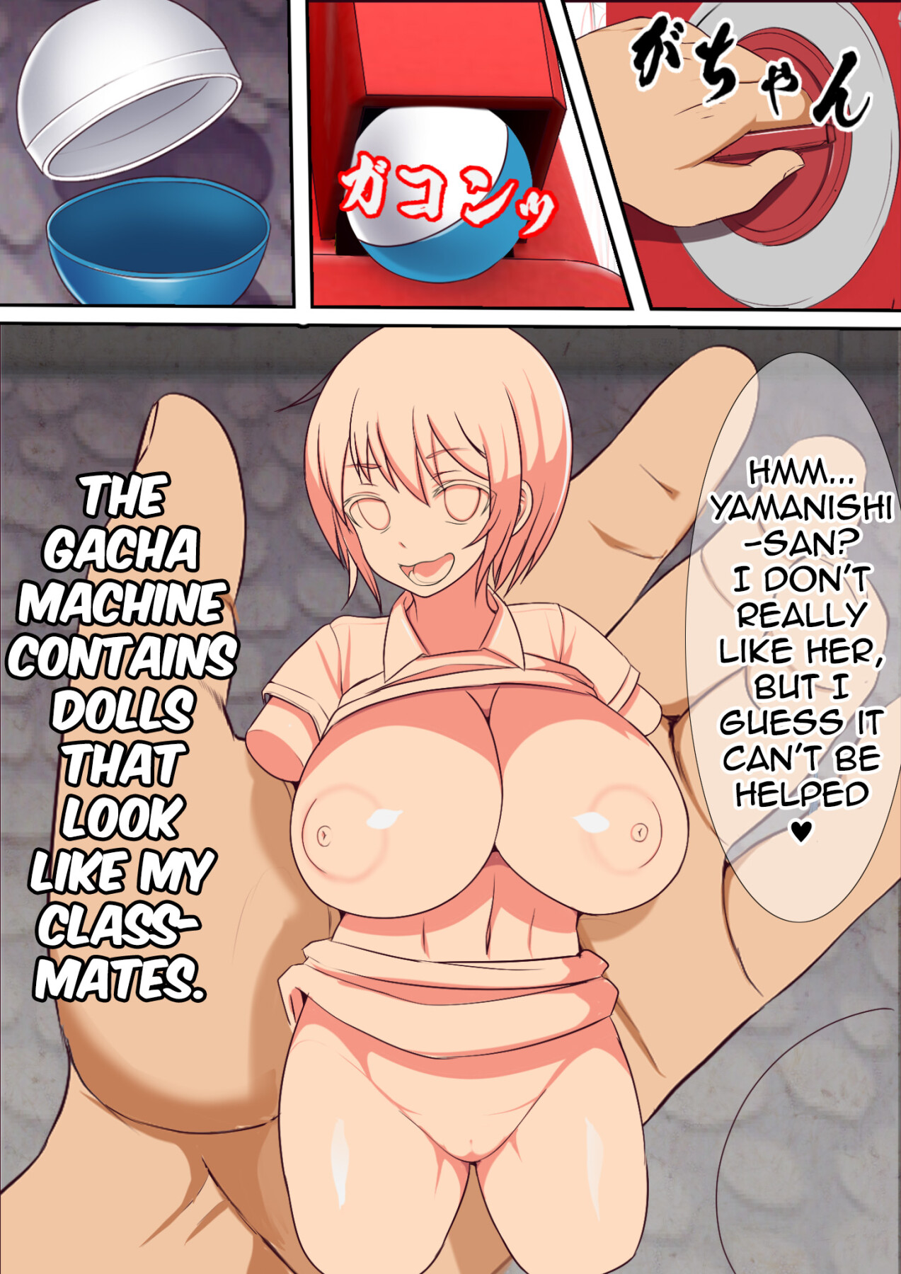 Hentai Manga Comic-A Gacha Machine Was Installed at a Local Candy Store, Where You Can Win a Female Onahole.-Read-4